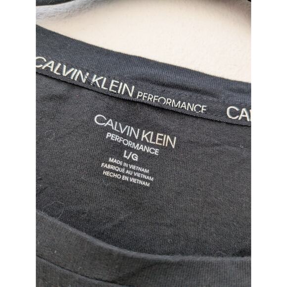 Calvin Klein Women's Basic Tee Shirt Performance Black/White Size Large - Picture 5 of 9